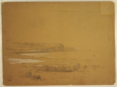 Rysunek, Whale Cove, wyspa Grand Manan, Kanada, wrzesień 1851 r. autorstwa Frederic Edwin Church