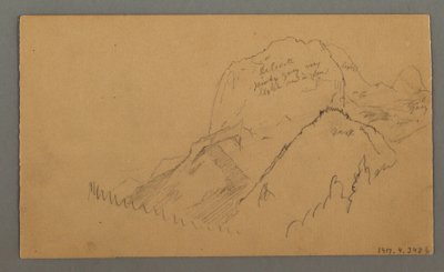 Rysunek, zalesione szczyty, 27 lipca 1868 r. autorstwa Frederic Edwin Church