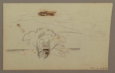 Rysunek, zalesione zbocze, kraj wzgórz, 1863 r. autorstwa Frederic Edwin Church