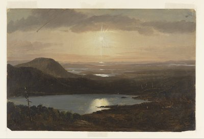 Jezioro Eagle widziane z góry Cadillac, Mount Desert Island, Maine autorstwa Frederic Edwin Church