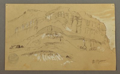 Dolina El Jemenu, Arabia: Skalna ściana autorstwa Frederic Edwin Church