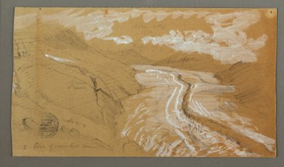 Lodowiec Aletsch, Alpy Berneńskie, Szwajcaria autorstwa Frederic Edwin Church