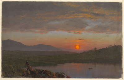 Hudson Valley, Nowy Jork o zachodzie słońca autorstwa Frederic Edwin Church