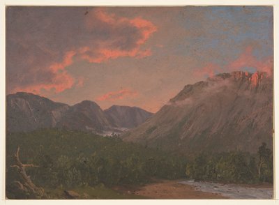 Górski krajobraz o zachodzie słońca autorstwa Frederic Edwin Church