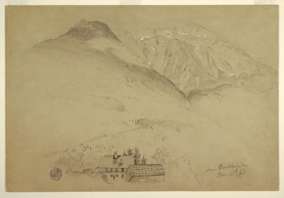 Mounts Goell i Brett w pobliżu Berchtesgarden, Bawaria autorstwa Frederic Edwin Church