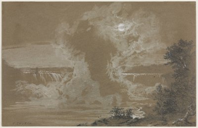 Wodospad Niagara w świetle księżyca autorstwa Frederic Edwin Church