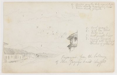 Popayan, Kolumbia; Verso: Krajobraz górski, Kolumbia autorstwa Frederic Edwin Church