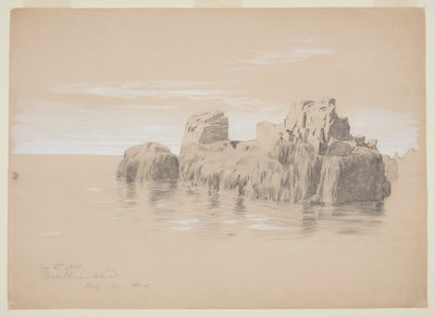 Skały na wybrzeżu, Wyspa Grand Manan, Kanada autorstwa Frederic Edwin Church