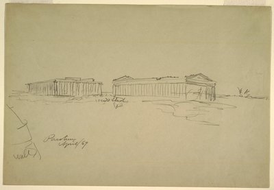 Szkice, Paestum, południowe Włochy autorstwa Frederic Edwin Church