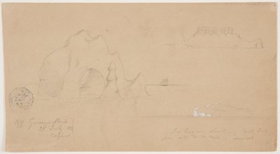 Szkice gór lodowych, Off Greenspond, Nowa Fundlandia autorstwa Frederic Edwin Church