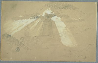 Słońce przeświecające przez chmury, Jamajka autorstwa Frederic Edwin Church