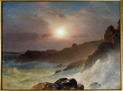 Wschód słońca na wybrzeżu Maine w Stanach Zjednoczonych w 1863 roku. Obraz Frederic Church (1826-1900) Ec. Gorzki. autorstwa Frederic Edwin Church