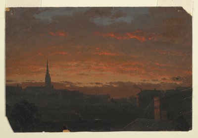 Zachód słońca w Hudson, Nowy Jork autorstwa Frederic Edwin Church