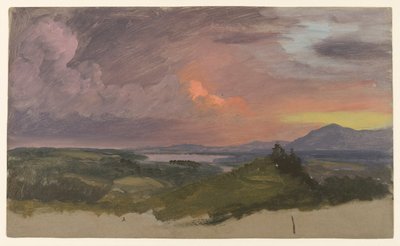 Zachód słońca w dolinie Hudson autorstwa Frederic Edwin Church