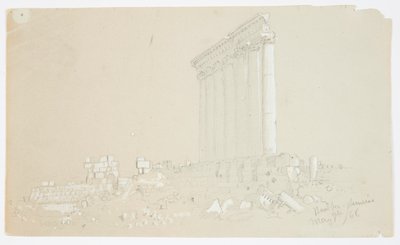 Świątynia Jowisza o wschodzie słońca, Baalbek autorstwa Frederic Edwin Church