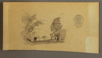 Trzy krowy na drodze w lesie autorstwa Frederic Edwin Church