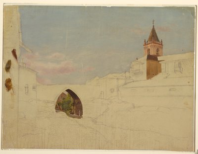 Niedokończony widok miasta autorstwa Frederic Edwin Church