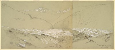 Lodowiec Upper Aletsch z Wielkim Fusshorn autorstwa Frederic Edwin Church