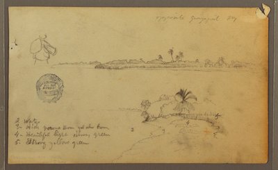Widoki na wschodni brzeg rzeki Guayas, naprzeciwko Guayaquil, Ekwador autorstwa Frederic Edwin Church