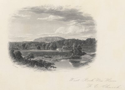 West Rock, New Haven autorstwa Frederic Edwin Church