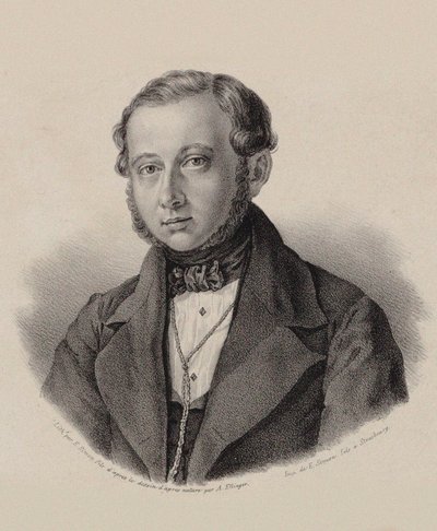 Portret skrzypka i kompozytora Thomasa Tagesbecka 1799-1867, 1837-1838. autorstwa Frederic Emile Simon