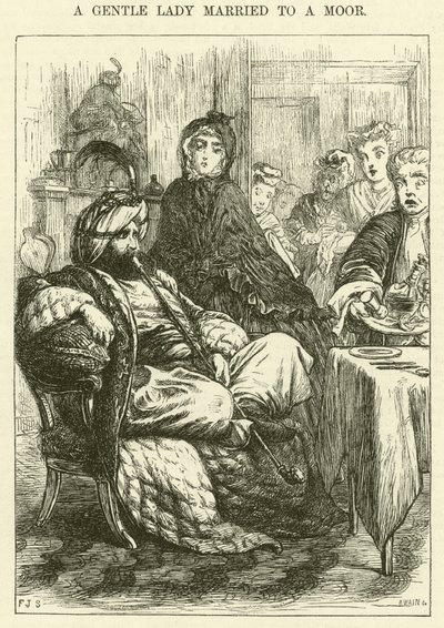 Delikatna dama poślubiona Maurowi (rycina) autorstwa Frederic James Shields