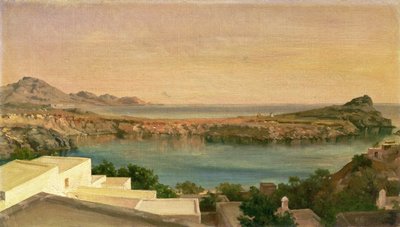 Lindos, Rodos, ok. 1867 (olej na płótnie) autorstwa Frederic Leighton