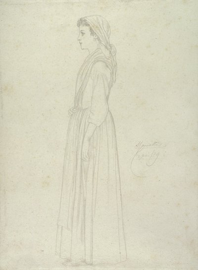 Marietta, Capri, 1859 (grafit na papierze) autorstwa Frederic Leighton
