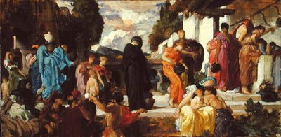 Studium „Captive Andromache”, c.1886 (olej na panelu) (patrz 62955) autorstwa Frederic Leighton