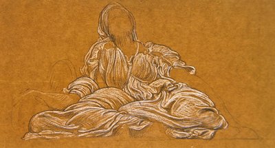 Study for the Dance (czarno-biała kreda na papierze) autorstwa Frederic Leighton