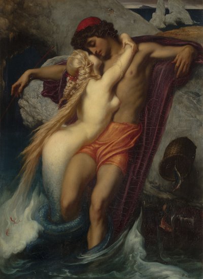 Rybak i syrena. Z ballady Goethego autorstwa Frederic Leighton