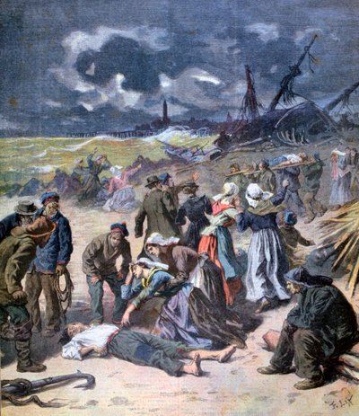 Burza w Calais, Francja, 1893 autorstwa Frederic Lix