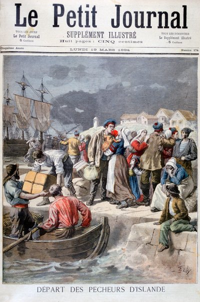 Wyjazd islandzkich rybaków, 1894 autorstwa Frederic Lix