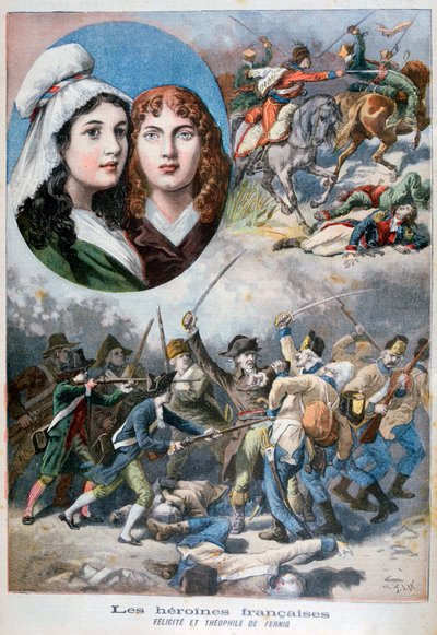 Felicyta i Teofil de Fernig, bohaterki francuskie, 1792, 1894 autorstwa Frederic Lix