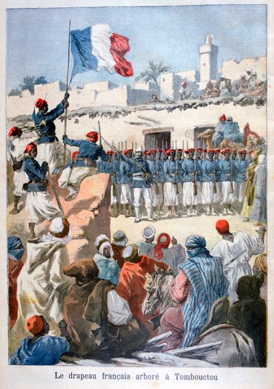 Podniesienie francuskiej flagi w Timbuktu, 1894 autorstwa Frederic Lix