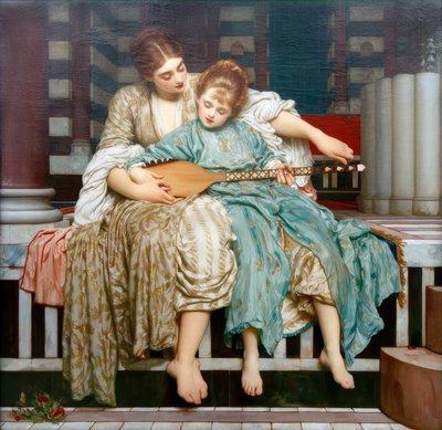 lekcja muzyki autorstwa Frederic Lord Leighton