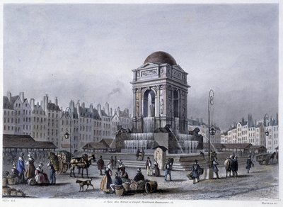 Fontaine des Innocents - w „Paryżu en 1832” autorstwa Martens autorstwa Frederic Martens