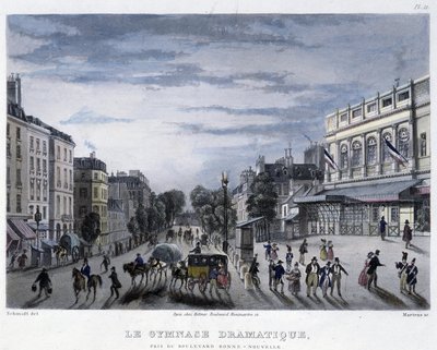 Gimnazjum Dramatyczne - w „”Paryżu 1832” autorstwa Martens autorstwa Frederic Martens