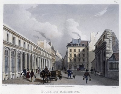 Szkoła Medyczna - w „Paryżu en 1832” autorstwa Martens autorstwa Frederic Martens