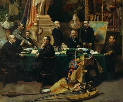 Jules Ferry (1832-1893) witający delegatów kolonii w listopadzie 1892 r. autorstwa Frederic Regamey