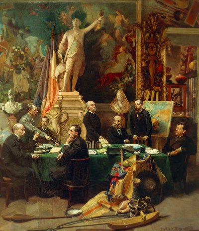 Jules Ferry przyjmujący delegatów z kolonii w listopadzie 1892 r., obraz Fryderyka Regameya (1849-1925). Francja autorstwa Frederic Regamey