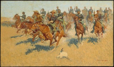 Szarża kawalerii na południowych równinach autorstwa Frederic Remington