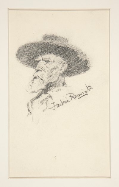 Głowa mężczyzny autorstwa Frederic Remington