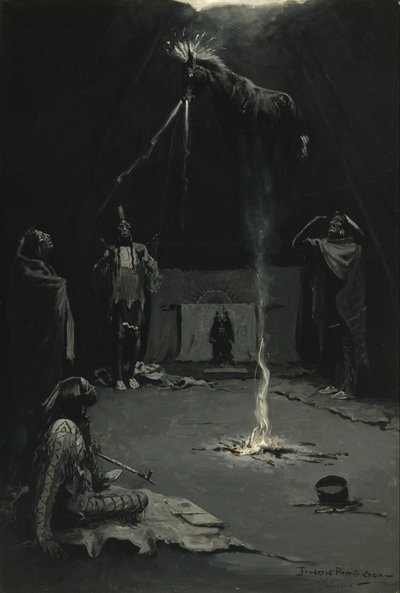 Indyjski bóg ognia (Wędrówka leczniczego konia) autorstwa Frederic Remington