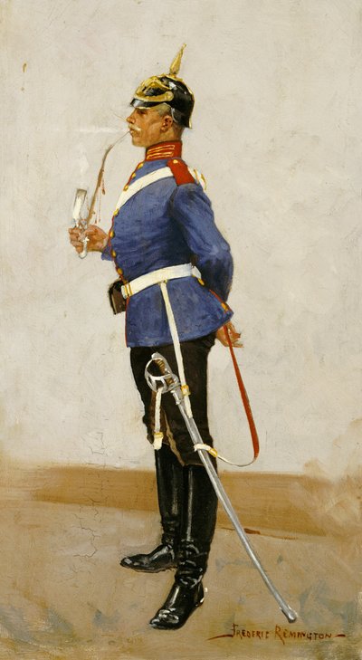 Oficer piechoty, pełny strój autorstwa Frederic Remington