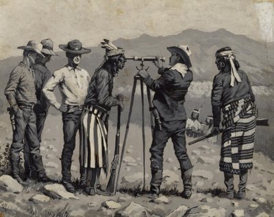 Spojrzenie przez teleskop autorstwa Frederic Remington