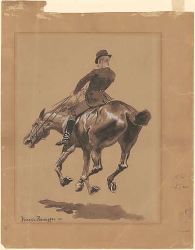 Na ścieżce ogłowia, Central Park, Nowy Jork autorstwa Frederic Remington