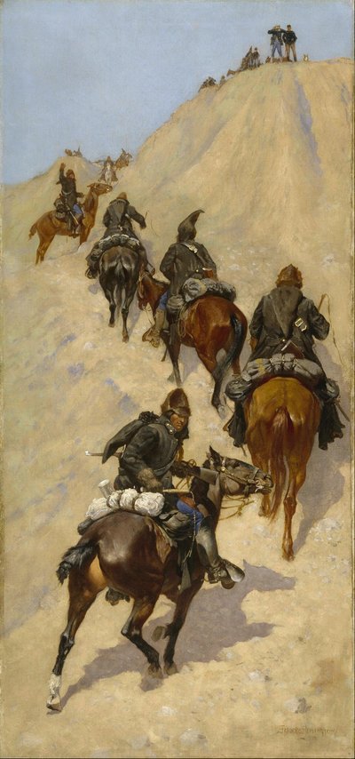 Skauci wspinają się na górę autorstwa Frederic Remington