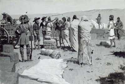 Tłumacz pomachał do młodzieży autorstwa Frederic Remington