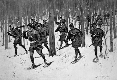 Marsz Rogers Rangers (lito) autorstwa Frederic Remington